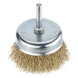 SPAZZOLA A TAZZA PER TRAPANO Ã˜ mm 70 - gambo mm 6 (BL 1)