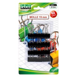 MOLLA FERMACARTE 'DOUBLE CLIP' mm 32 - pezzi 6 (BL 24)