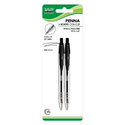 PENNA A SCATTO CON CLIP inchiostro nero (BL 1)