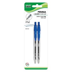 PENNA A SCATTO CON CLIP inchiostro blu (BL 1)