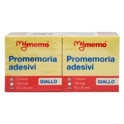 BLOCCO ADESIVO 'MY MEMO' giallo - mm 76 x 76 (CF 1)