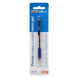 PENNA A SCATTO CON CLIP inchiostro blu (BL 12)