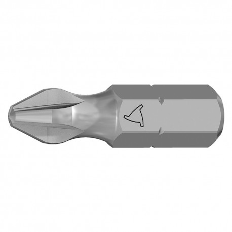 INSERTI PER VITI IMPRONTA POZIDRIV PZ 2 x 25 mm - cf.10 pz (CF 1)