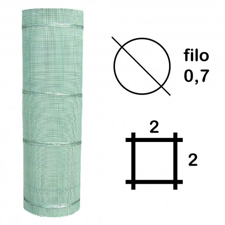 TELA QUADRA "TIPO PESANTE" H 100 - 2 x 2 mm - F.0,7 - mt.12,98 ca. (KG 30)
