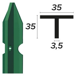 PALETTO PER RECINZIONE cm 225 - mm 35x35x3,5 (PZ 10)