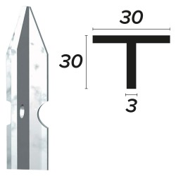 PALETTO PER RECINZIONE cm 150 - mm 30x30x3,0 (PZ 10)