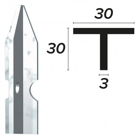PALETTO PER RECINZIONE cm 175 - mm 30x30x3,0 (PZ 10)