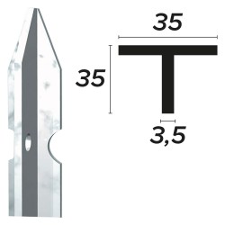 PALETTO PER RECINZIONE cm 200 - mm 35x35x3,5 (PZ 10)