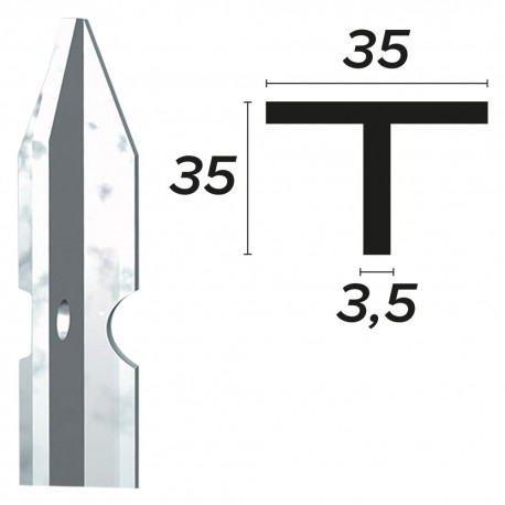 PALETTO PER RECINZIONE cm 225 - mm 35x35x3,5 (PZ 10)
