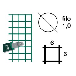 RETE ELETTROSALDATA PLASTIFICATA H 60 cm - 6 x 6 mm - F.1,0 (RT 1)