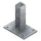 BASE SUPPORTO PER PALETTO QUADRO zincata - per paletto mm 50 x 50 (PZ 4)