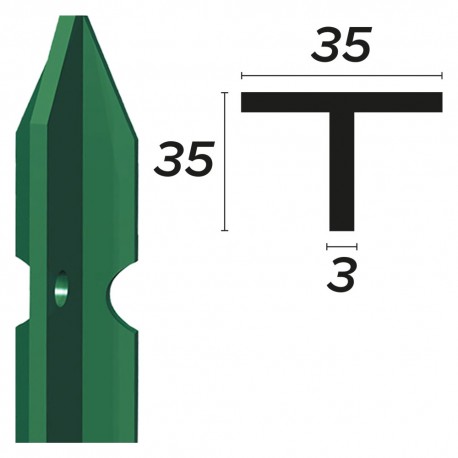 PALETTO PER RECINZIONE cm 200 - mm 35x35x3,0 (PZ 10)