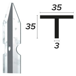 PALETTO PER RECINZIONE cm 225 - mm 35x35x3,0 (PZ 10)