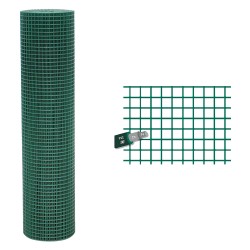 RETE ELETTROSALDATA PLASTIFICATA 6 x 6 Filo Ã˜ mm. 1,0 - H. cm 50 x mt. 25 (RT 1)
