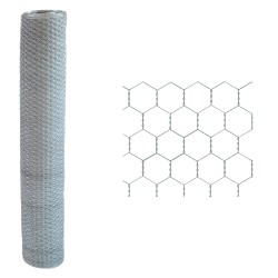 RETE TRIPLA TORSIONE ESAGONALE 19 x 2 Filo Ã˜ mm. 0,7 - H. cm 60 x mt. 25 (RT 1)