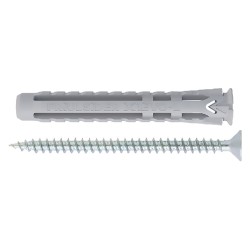 TASSELLO NYLON 'X1 EVO L' CON VITE TPS TRUCIOLARE mm 8 x 60 - vite 5 x 70 (PZ 50)