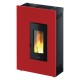 STUFA A PELLET 'MADISON 5' 5,2 kW - colore rosso (PZ 1)
