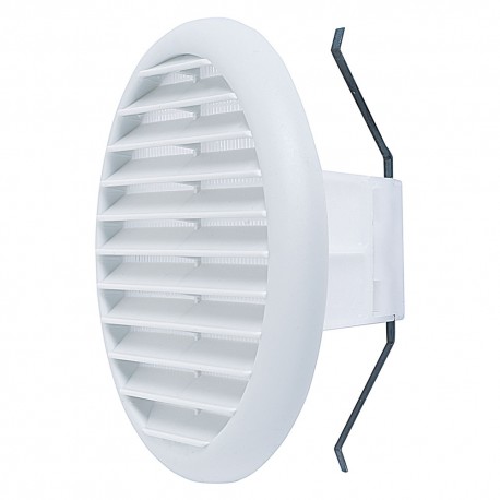 GRIGLIA AERAZIONE CON MOLLA RECLINABILE 90Â° Ã¸ 18 cm - foro 12,5  16 bianca (PZ 4)