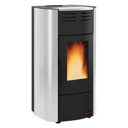 TERMOSTUFA A PELLET 'RAFFAELLA IDRO H15' 18,1 kW - colore grigio luce (PZ 1)