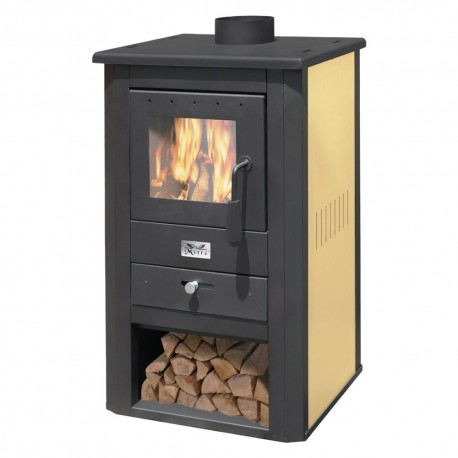 STUFA A LEGNA 'PALLADE' 13 kW - colore nero/avorio (PZ 1)