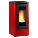 STUFA A PELLET 'DAHIANA 5.0' 10 kW - colore bordeaux (PZ 1)