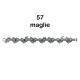 CATENA PER MOTOSEGA SERIE 'P' '91P-057E' / 3/8 - sp.1,3 - 57 maglie (PZ 1)