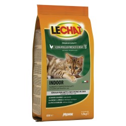 CROCCANTINI PER GATTI 'LECHAT INDOOR' pollo e riso - kg 1,5 (PZ 1)