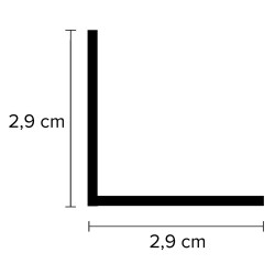 ANGOLARE PERIMETRALE PER CONTROSOFFITTI mm 29 x 29 - mt 3 (PZ 20)