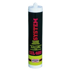 SILICONE ACETICO ALTA TEMPERATURA 'SIL 400' RAL 9005 nero ml 310 (PZ 1)