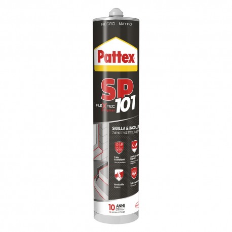 SIGILLANTE NEUTRO PER MULTIMATERIALI 'PATTEX SP101 nero (PZ 1)