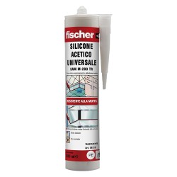 SILICONE ACETICO UNIVERSALE RAL 9010 bianco ml 280 (PZ 25)
