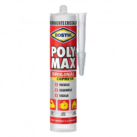 ADESIVO SIGILLANTE UNIVERSALE 'POLY MAX' CRISTAL gr. 300 (PZ 1)