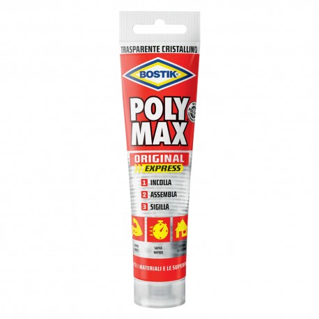 ADESIVO SIGILLANTE UNIVERSALE 'POLY MAX' CRISTAL E gr. 115 (clip strip) (PZ 12)