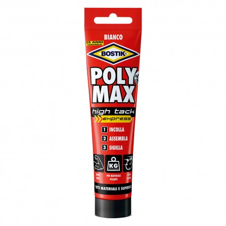 ADESIVO SIGILLANTE UNIVERSALE 'POLY MAX' HTE gr. 165 - bianco (clip strip) (PZ 12)