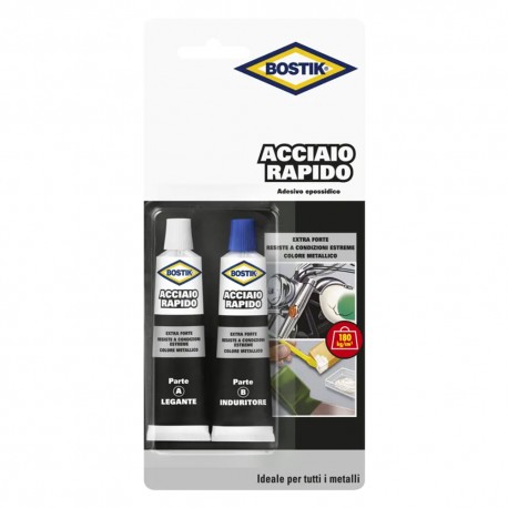 ADESIVO 'ACCIAIO RAPIDO' ml. 30 (2 x 15 ml) (BL 12)