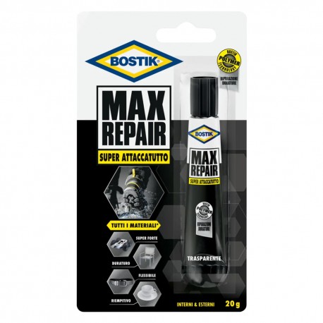 ADESIVO ISTANTANEO 'MAX REPAIR' gr. 20 (clip strip) (PZ 6)