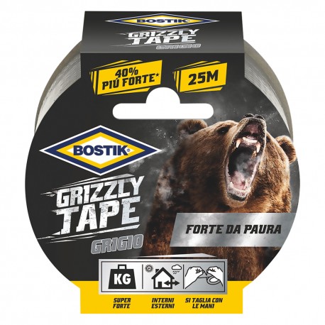 NASTRO TELATO 'GRIZZLY TAPE' mm 50 x 25 mt - grigio (RT 6)