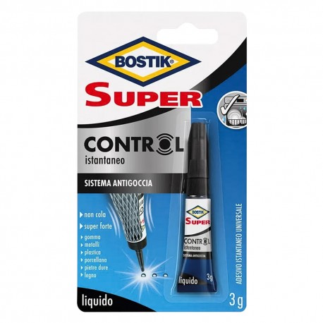 ADESIVO CIANOCRILATO 'SUPER CONTROL' gr. 3 - blister 1 pz (BL 24)