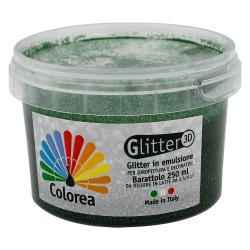 GLITTER PRISMATICI PER DECORAZIONI ml.250 - colore verde (PZ 1)