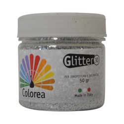 GLITTER IN POLVERE gr.50 - colore argento (PZ 12)