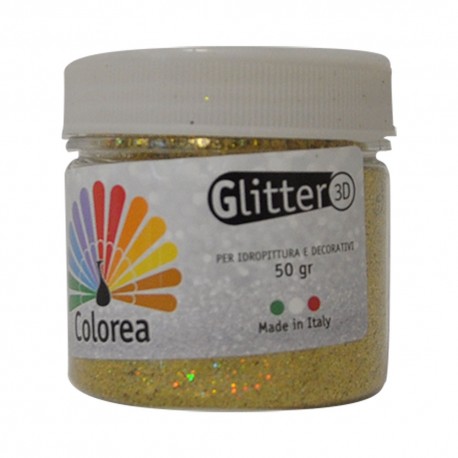 GLITTER PRISMATICI IN POLVERE gr.50 - colore oro (PZ 12)