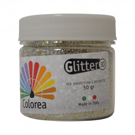 GLITTER PRISMATICI IN POLVERE gr.50 - colore oro/argento (PZ 12)
