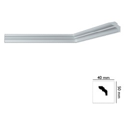 CORNICE DECORATIVA PER SOFFITTO mod. I755 - mm. 40 x 50 x 2 mt (PZ 60)