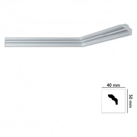 CORNICE DECORATIVA PER SOFFITTO mod. I755 - mm. 40 x 50 x 2 mt (PZ 60)