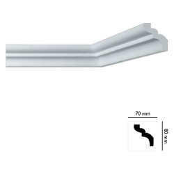 CORNICE DECORATIVA PER SOFFITTO mod. I785 - mm. 70 x 80 x 2 mt (PZ 50)