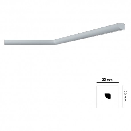 CORNICE DECORATIVA PER SOFFITTO mod. I715 - mm. 20 x 20 x 2 mt (PZ 180)