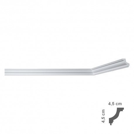 CORNICE DECORATIVA PER SOFFITTO mod. I703 - mm 45 x 45 x 2 mt (PZ 65)