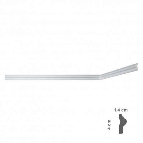 CORNICE DECORATIVA PER SOFFITTO mod. I709 - mm. 14 x 40 x 2 mt (PZ 125)