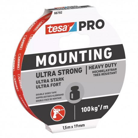NASTRO BIADESIVO IN SCHIUMA 'ULTRA STRONG 66792' mm 19 x mt. 1,5 (PZ 1)