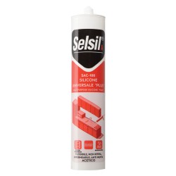 SILICONE ACETICO UNIVERSALE 'SAC 100' trasparente gr 280 (PZ 25)
